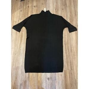 Anthropologie Saturday Sunday Womens Mock Neck Black Sweater Dress Size Large